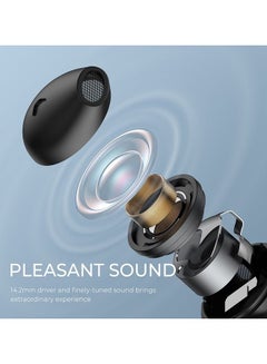 SoundPEATS Bluetooth V5.2 Earphones Air3 Wireless Earbuds With Qualcomm QCC3040 AptX-Adaptive 4-Mic CVC 8.0 Noise Cancellation TrueWireless Mirroring Tech Game Mode In-Ear Detection Black  - Image 2