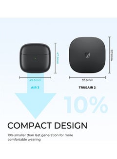 SoundPEATS Bluetooth V5.2 Earphones Air3 Wireless Earbuds With Qualcomm QCC3040 AptX-Adaptive 4-Mic CVC 8.0 Noise Cancellation TrueWireless Mirroring Tech Game Mode In-Ear Detection Black  - Image 3