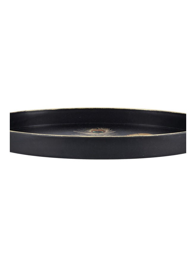 Royalford Black Gold Tray 43X30Cm Assorted Design Made In Turkey Black With Red Floral Design/Yellow Design Assorted 42x30cm  - Image 2