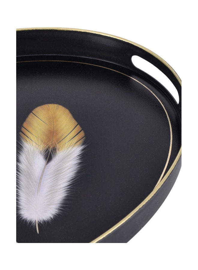 Royalford Black Gold Tray 43X30Cm Assorted Design Made In Turkey Black With Red Floral Design/Yellow Design Assorted 42x30cm  - Image 4