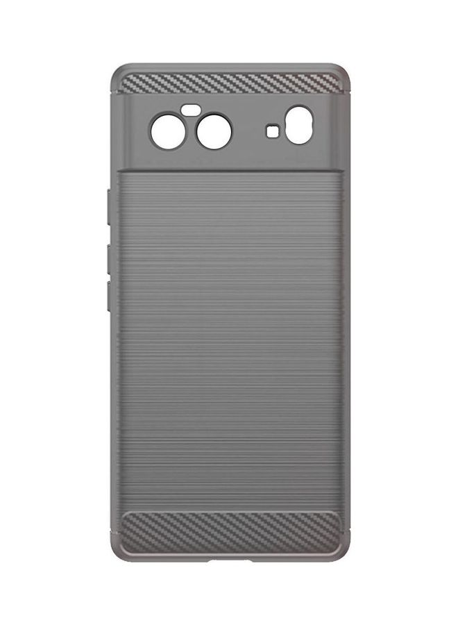 MARGOUN Google Pixel 6 Case Slim Soft TPU Brushed Carbon Fiber Anti-Fingerprint Shockproof Cover Grey Grey  - Image 5