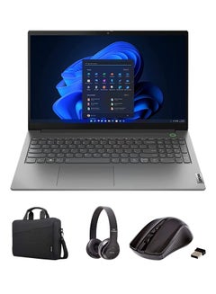 ThinkBook 14 G2 Business (Upgraded Version) Laptop With 14 Inch Display, Core i5-1135G7 Processor/16GB RAM/1TB SSD/Intel Iris XE Graphics/Windows 11 Pro With (Upgraded Version) Laptop Bag + Wireless Mouse + BT Headphone English Grey