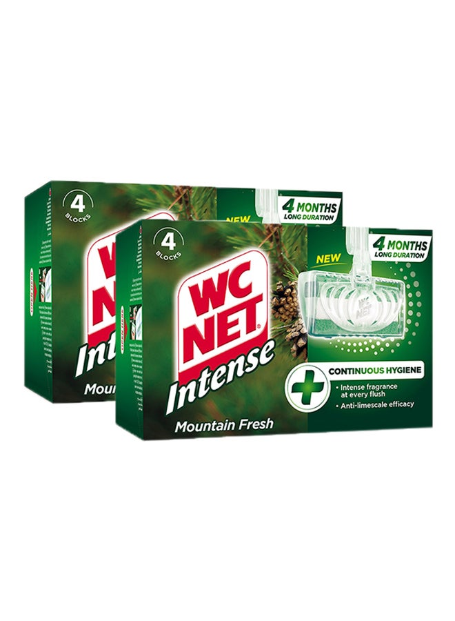 Wc Net - Toilet Blocks Intense Mountain Fresh 4 Pieces Pack of 2 - Image 1