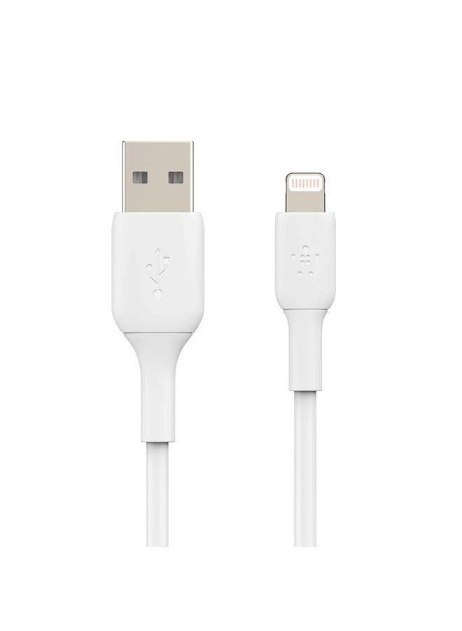 belkin Lightning to USB Charge and Sync Cable for iPhone, iPad, Air Pods, 3.3 feet (1 meters) White  - Image 1