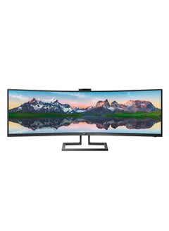 Philips Brilliance 49 Inch 499P9H1 32 9 Super Wide Curved Monitor Dual QHD 5120x1440 USB C Connectivity And Built In KVM Switch Display Port Dual HDMI 2MP Windows Height Adjustable Black  - Image 3