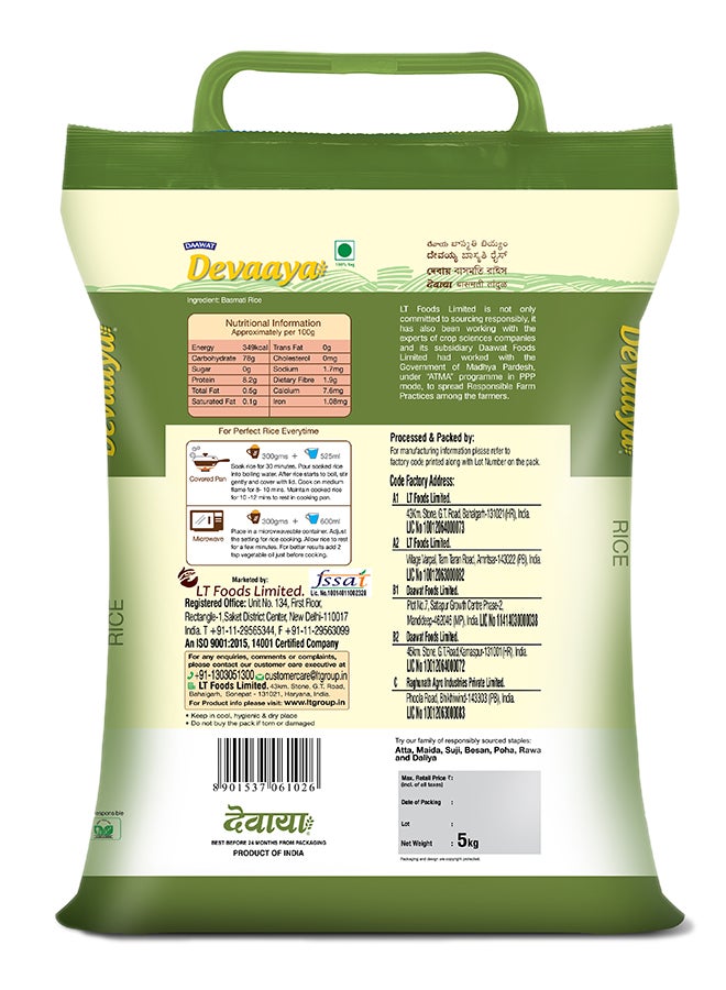 Daawat - Devaaya Basmati Rice 5kg - Image 1