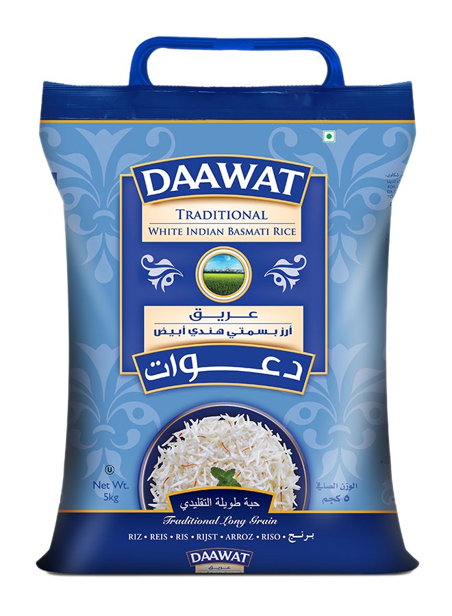 Daawat - Traditional White Indian Basmati Rice 5kg - Image 1