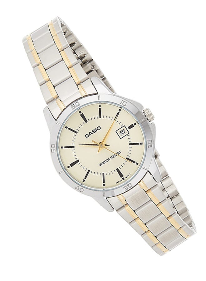 Women's Stainless Steel Quartz Analog Watch LTP-V004SG-9AUDF - 30 mm - Gold/Silver