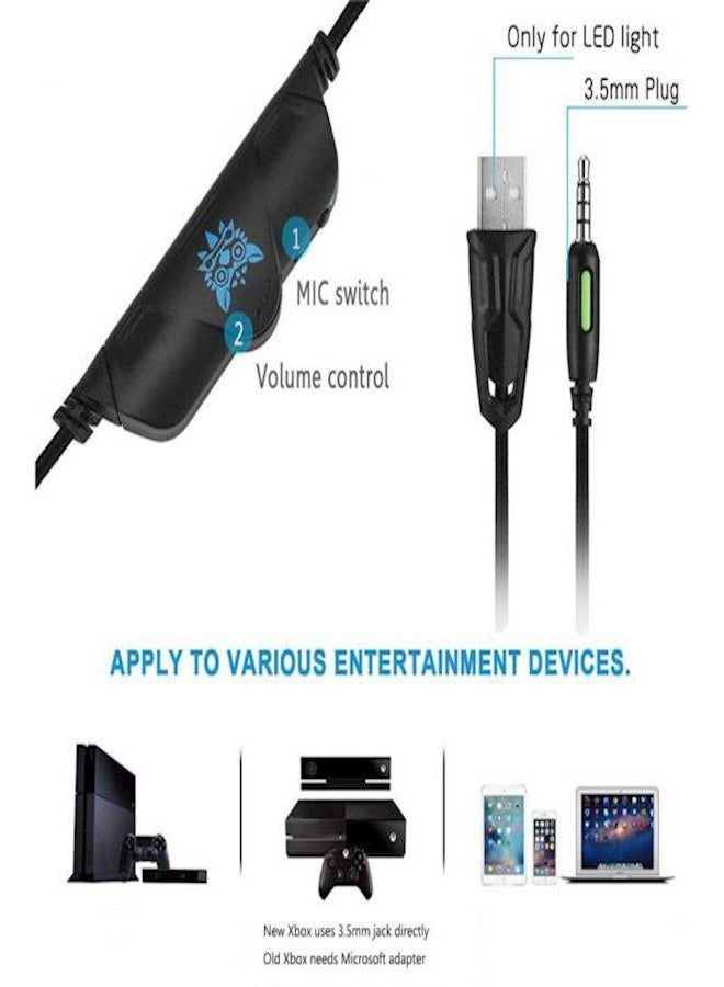 onikuma Over-Ear Gaming Headsets For PS4/PS5/XOne/XSeries/NSwitch/PC -wired - Image 3