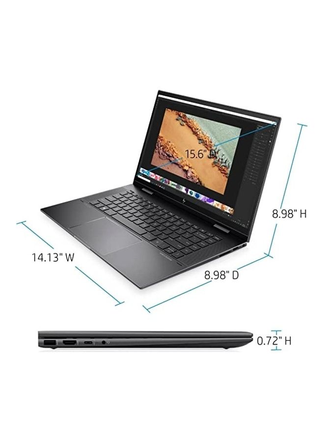 HP Envy x360 2-in-1 (Upgraded Version) Laptop, 15.6" Full HD Touchscreen, AMD Ryzen 5 5500U Processor, 16GB RAM, 256GB SSD, Backlit Keyboard, Webcam, Wi-Fi 6, HDMI, Windows 11 Home, HP Stylus Pen Included English black  - Image 3
