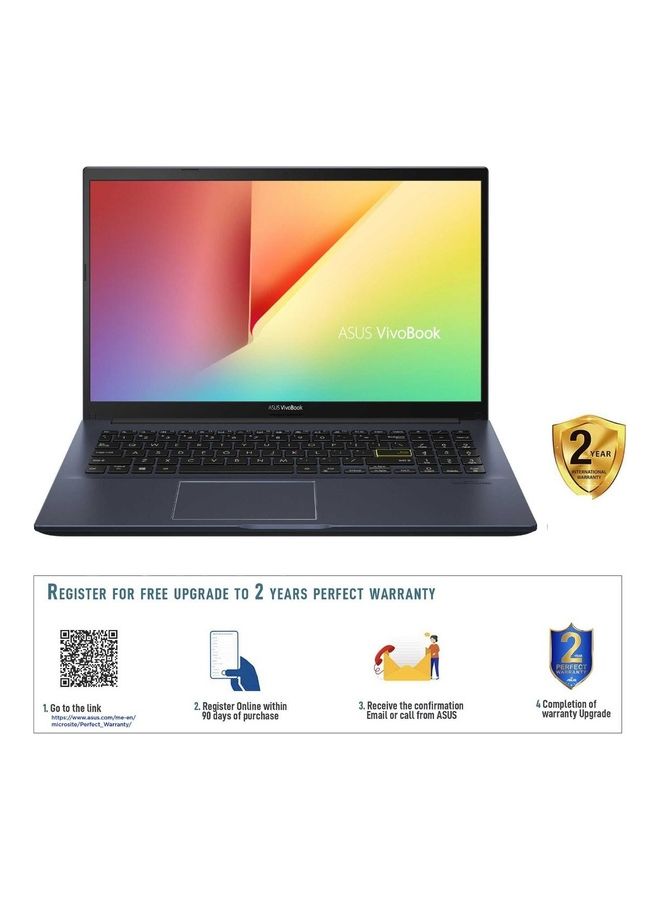ASUS - Vivobook 15 X513EA-EJ3064W Slim (Upgraded Version) Laptop With 15.6-Inch Display, Core i5-1135G7 Processor / 8GB RAM / 512GB SSD / Win11 Home / English/Arabic Bespoke Black - Image 1