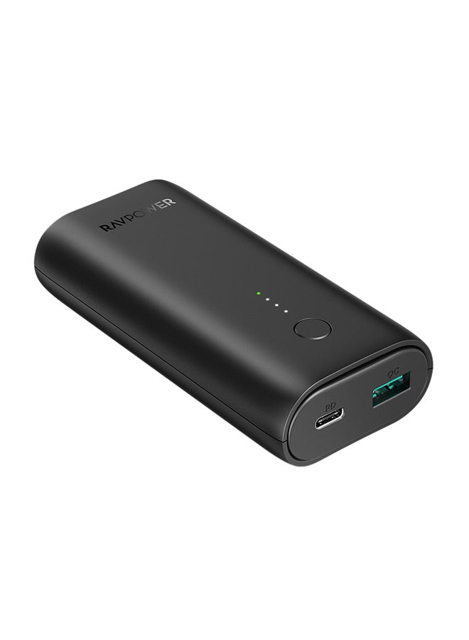 RAVPOWER 10000.0 mAh RP-PB205 10000mAh PD20W+QC 2-Port Portable Charger Slim Version Black  - Image 1