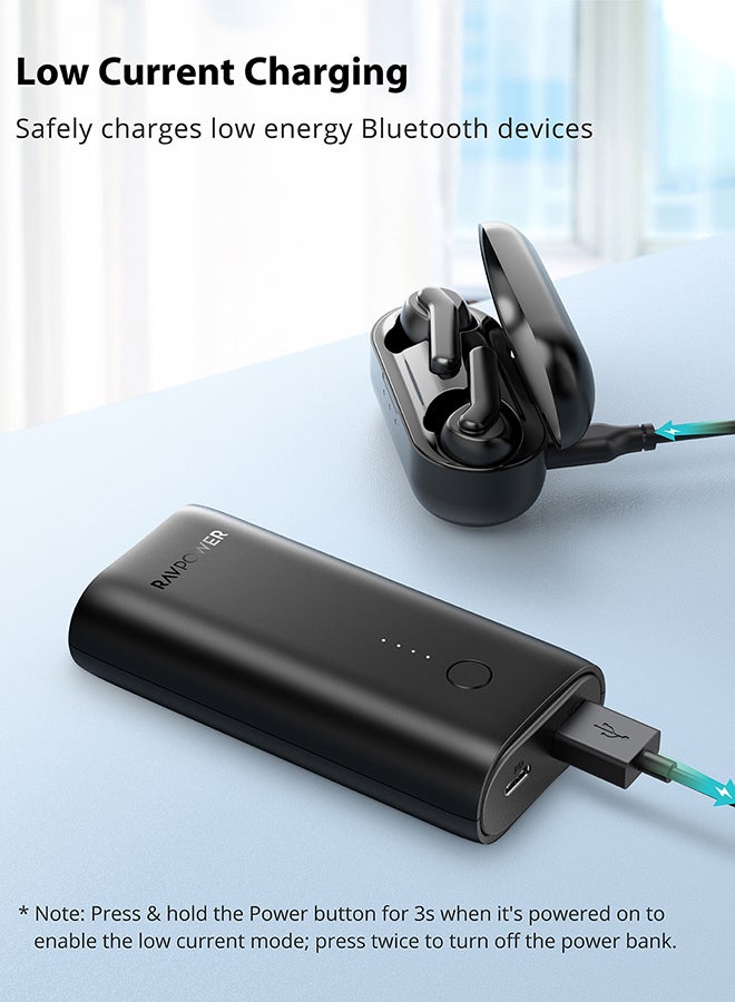 RAVPOWER 10000.0 mAh RP-PB205 10000mAh PD20W+QC 2-Port Portable Charger Slim Version Black  - Image 4