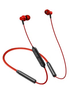 OFFBEAT Flextunes S1 Sport Wireless Headphones, Sweatproof Neckband Bluetooth Earbuds with Playback Controls, Long 20H Playtime, Bluetooth 5.3, Magnetic Tips, Flexible Neckband and Comfortable Fit Red  - Image 2