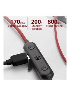 OFFBEAT Flextunes S1 Sport Wireless Headphones, Sweatproof Neckband Bluetooth Earbuds with Playback Controls, Long 20H Playtime, Bluetooth 5.3, Magnetic Tips, Flexible Neckband and Comfortable Fit Red  - Image 3