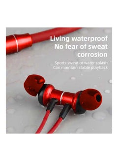 OFFBEAT Flextunes S1 Sport Wireless Headphones, Sweatproof Neckband Bluetooth Earbuds with Playback Controls, Long 20H Playtime, Bluetooth 5.3, Magnetic Tips, Flexible Neckband and Comfortable Fit Red  - Image 4