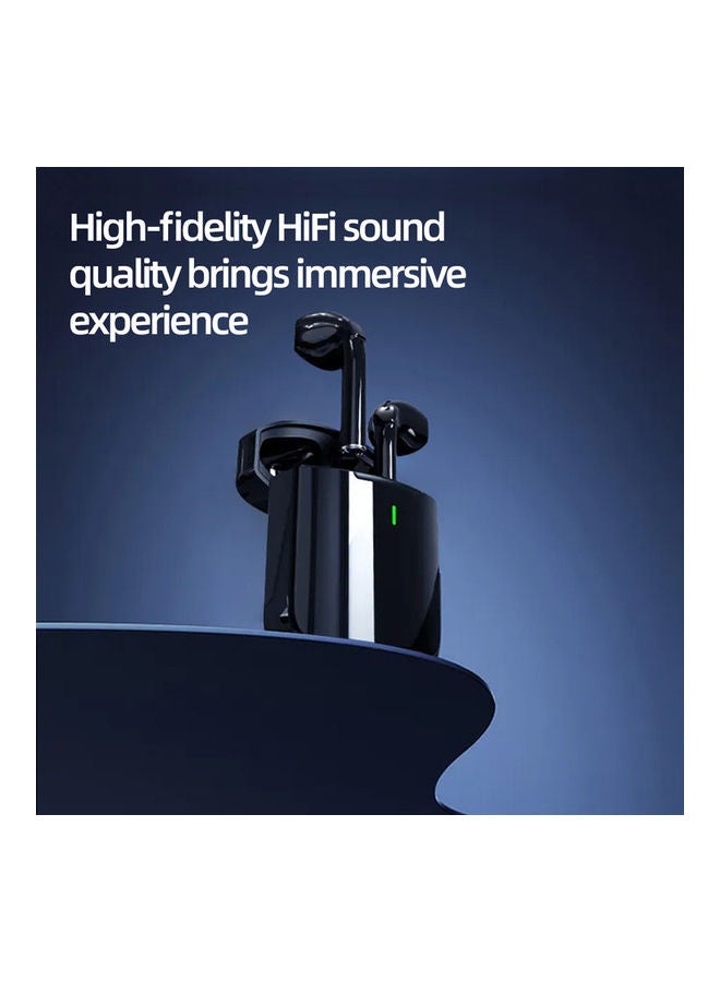 OFFBEAT - Wavebuds S8 Lite Headphones, Bluetooth Earbuds, with Fast Charging, High Fidelity Audio, Auto pairing, IPX5 Waterproof Protection and Compact Design Black - Image 1
