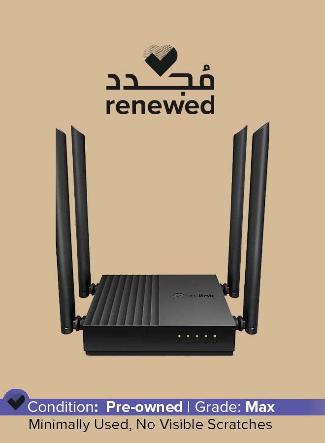 TP-LINK Renewed - Archer C64 AC1200 Wireless MU-MIMO WiFi Router Black  - Image 1