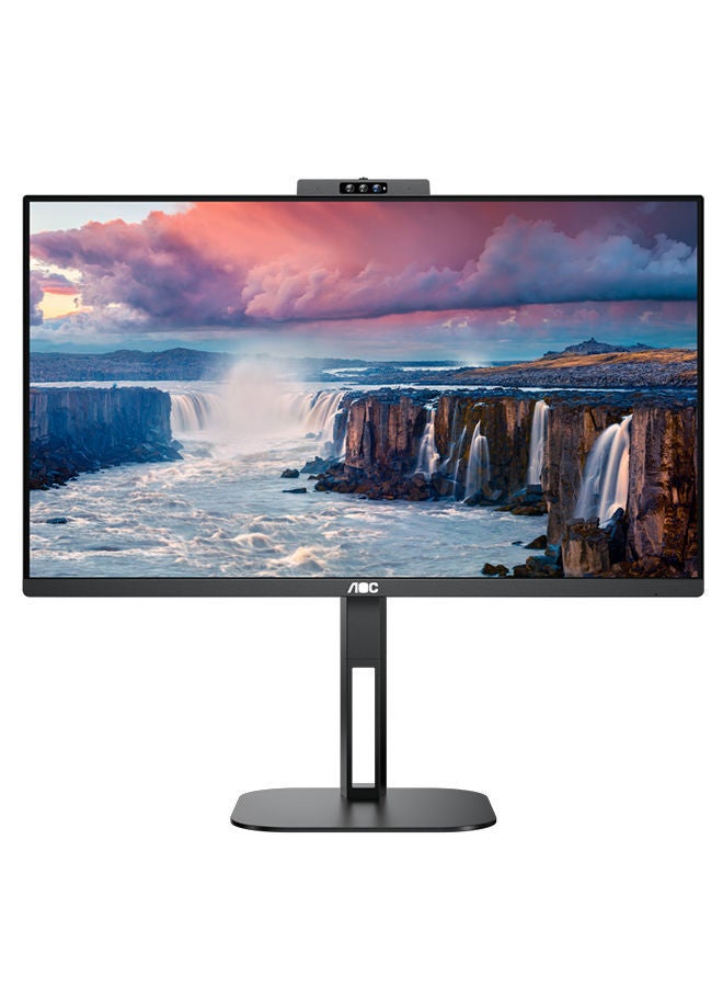 AOC 24 inch IPS Full HD Monitor, 2MP Webcam, Dual HDMI, Display Port, USB C, Height adjustable, 5W Speakers, 75Hz, Vesa Mount, Black, 24V5CW Black  - Image 2