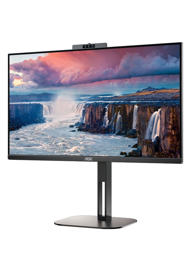 AOC 24 inch IPS Full HD Monitor, 2MP Webcam, Dual HDMI, Display Port, USB C, Height adjustable, 5W Speakers, 75Hz, Vesa Mount, Black, 24V5CW Black  - Image 3