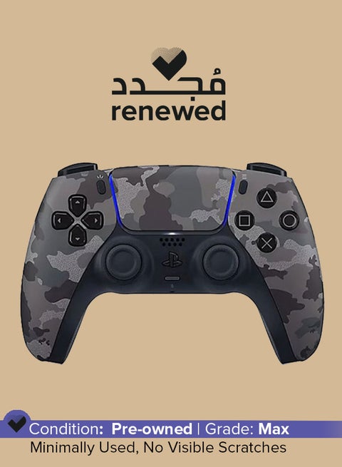 Renewed - PlayStation 5 DualSense Wireless Controller -Grey Camouflage