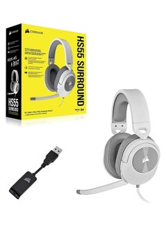CORSAIR Corsair HS55 Surround Gaming Headset-White  - Image 5