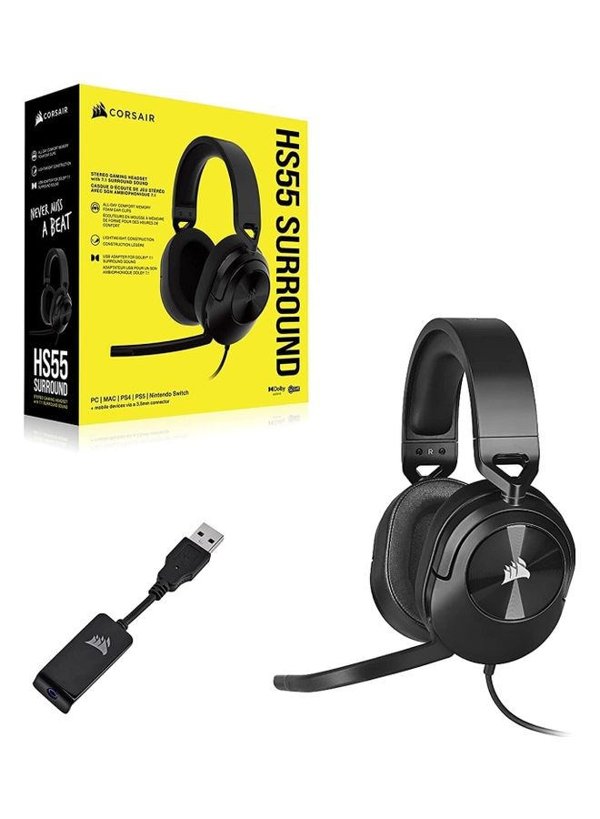 CORSAIR Corsair HS55 Surround Gaming Headset-Black - Image 5