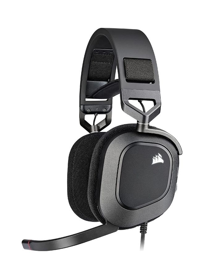 CORSAIR Corsair HS80 RGB Wired USB Premium Gaming On Ear Headphones-Black - Image 1