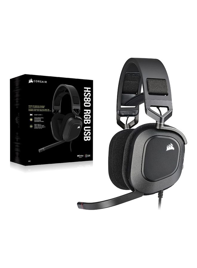 Corsair HS80 RGB Wired USB Premium Gaming On Ear Headphones-Black - v1679295853/N53393163A_5