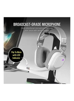 CORSAIR Corsair HS80 RGB USB Premium Gaming Headset-White  - Image 3