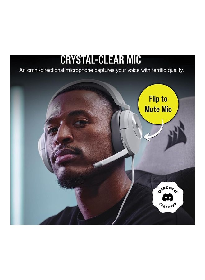 CORSAIR Corsair HS55 Stereo Gaming Headset-White  - Image 3