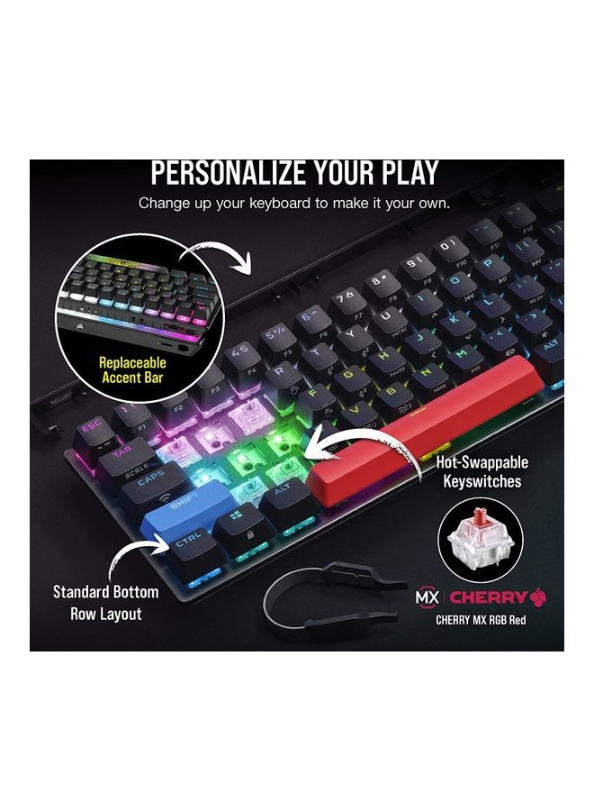 كورسير لوحة مفاتيح الألعاب الميكانيكية Corsair K70 PRO MINI WIRELESS RGB 60% - أسود - Image 3