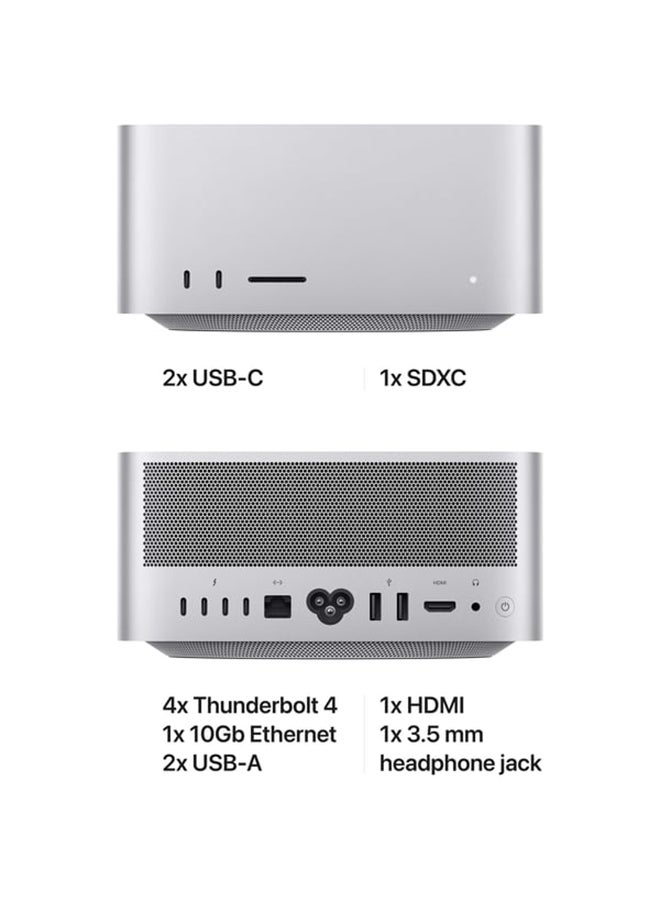 Apple - Mac Studio: Apple M1 Ultra Chip With 20‑Core CPU And 48‑Core GPU / 64GB Unified Memory / 1TB SSD / Silver - Image 1