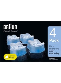 BRAUN 4-Piece Clean And Renew Replacement Cartridge Blue  - Image 2