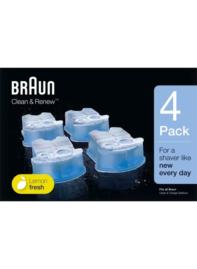 BRAUN - 4-Piece Clean And Renew Replacement Cartridge Blue - Image 1