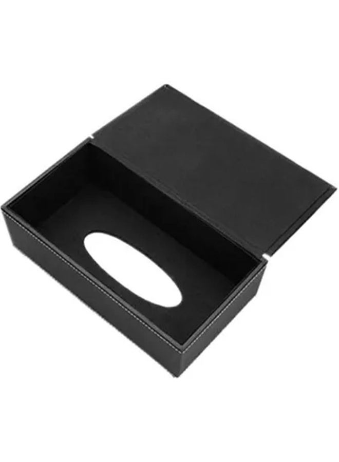 Leather Tissue Box Black 24x13x9.5cm  - Image 3