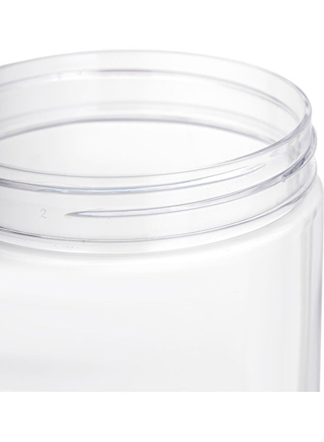 Round Air-Tight PET Jar 800ml Plastic Container RF10509 Transparent Storage Jar BPA-Free Container for Display Pantry Home & Kitchen Storage Clear/Brown 800ml
