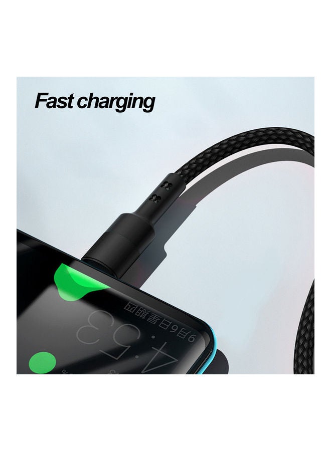 اوف بيت - كابل Powermax للشحن السريع من النوع C إلى النوع C بطول 1.1 متر من النايلون المضفر، توصيل طاقة 100 واط وميزة الشحن السريع لمدة 35 دقيقة، متوافق مع أجهزة MacBook وiPad Pro وSamsung Galaxy S23/22/Z Fold/Z Flip وما إلى ذلك - Image 1