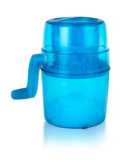 Manual Ice Crusher Rotary Ice Crusher Machine Premium Quality Ice Crusher For Smoothies Blue 14.3x14.3x15.5cm