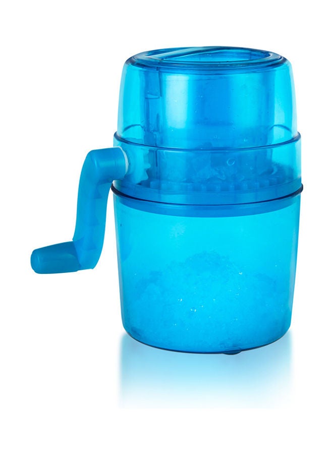 Royalford - Manual Ice Crusher Rotary Ice Crusher Machine Premium Quality Ice Crusher For Smoothies Blue 14.3x14.3x15.5cm - Image 1