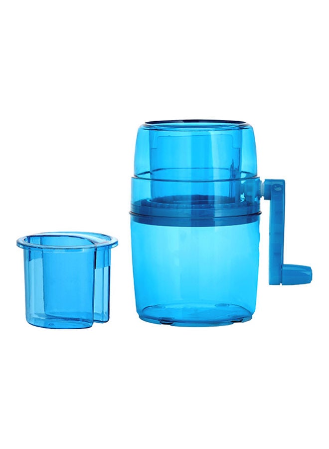 Royalford - Manual Ice Crusher Rotary Ice Crusher Machine Premium Quality Ice Crusher For Smoothies Blue 14.3x14.3x15.5cm - Image 1