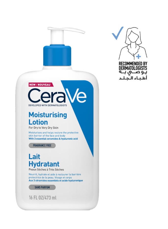 CeraVe - Moisturizing Lotion For Dry To Very Dry Skin With Hyaluronic Acid 473ml - Image 1