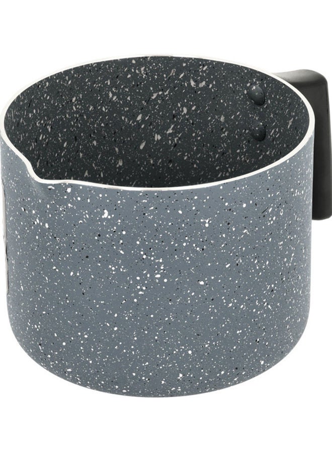 Royalford - Coffee Pitcher Sturdy And Soft Touch Bakelite Handle Stovetop Coffee Warmer Turkish Coffee Cafeteria & Butter Melting Mini Pot Black/Grey 1.6Liters - Image 1