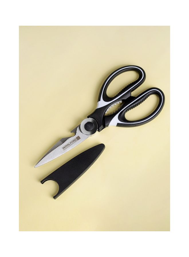 Royalford - Kitchen Scissors 3In1 20.5X9Cm Dishwasher Safe Multicolor Black - Image 1