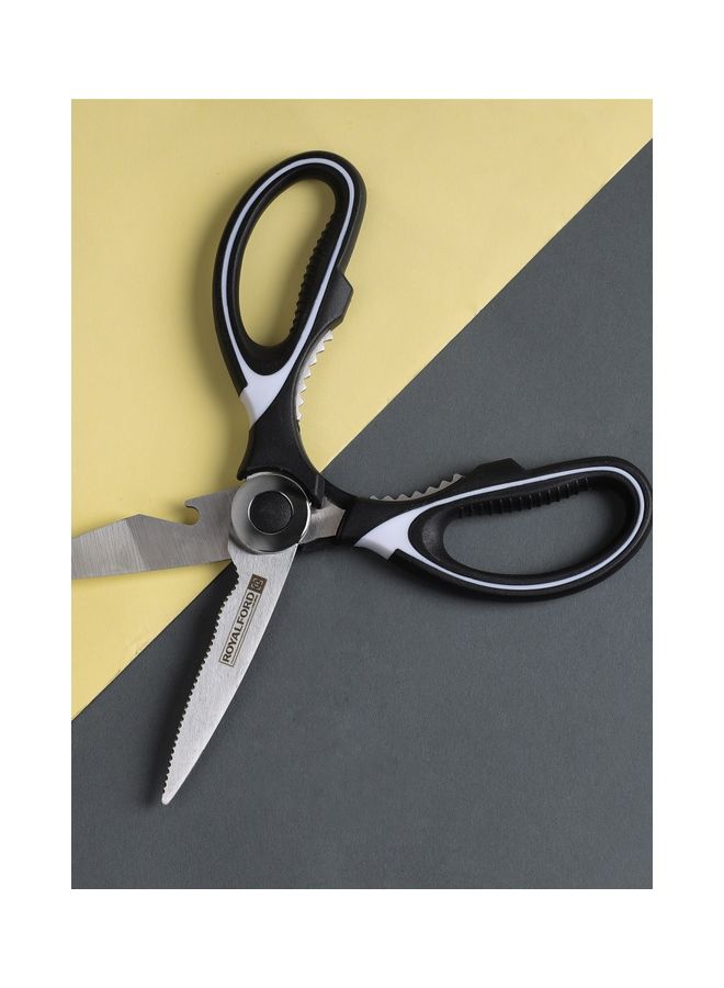 Royalford - Kitchen Scissors 3In1 20.5X9Cm Dishwasher Safe Multicolor Black - Image 1