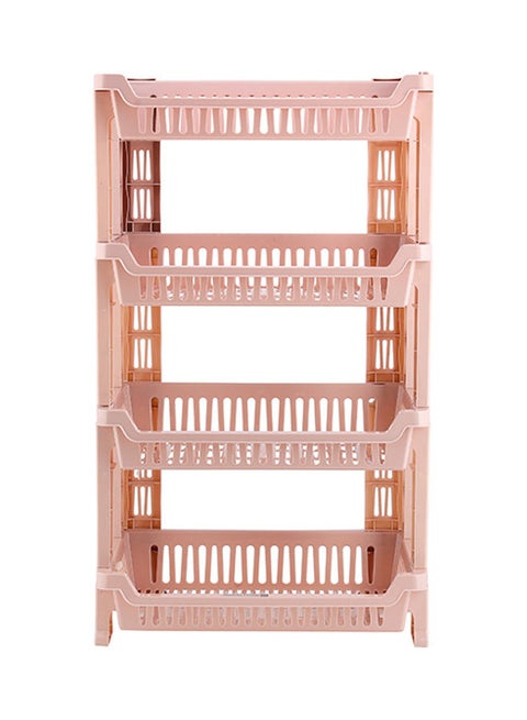 4-Layer Vegetable Multi-Purpose Storage Rack| Stand For Fruits And Vegetables Beige 42x29x71.5cm