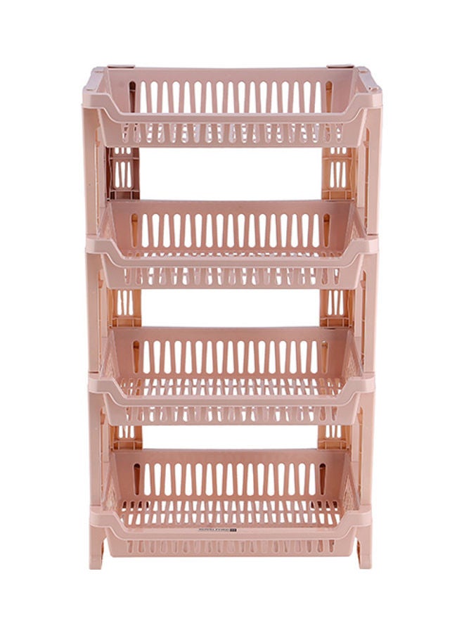 4-Layer Vegetable Multi-Purpose Storage Rack| Stand For Fruits And Vegetables Beige 42x29x71.5cm