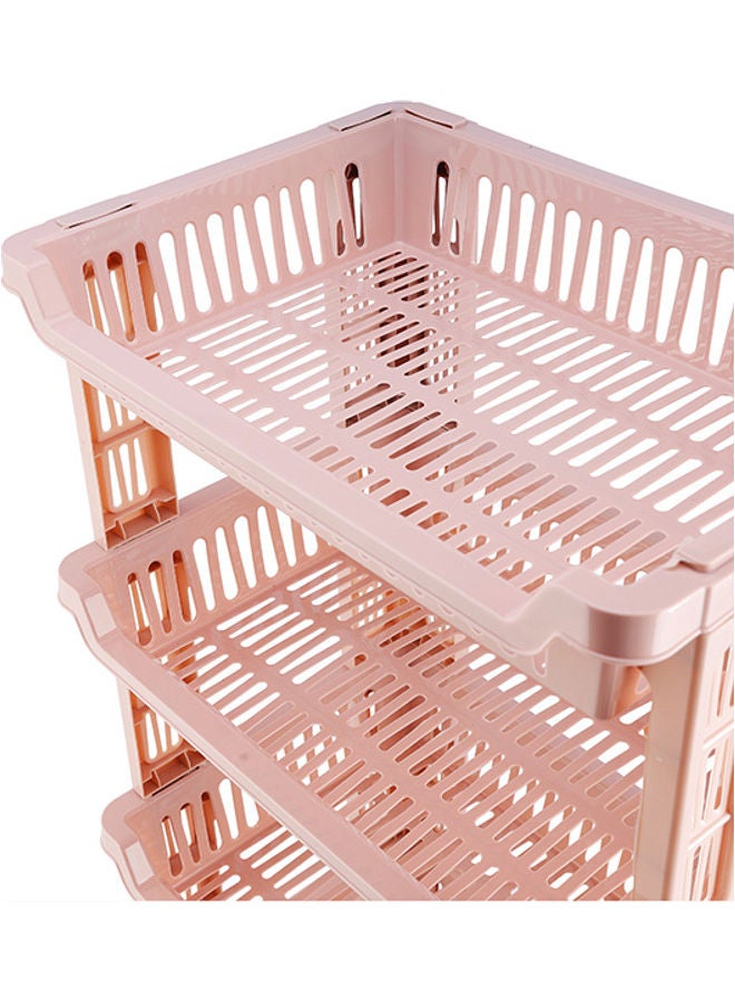 4-Layer Vegetable Multi-Purpose Storage Rack| Stand For Fruits And Vegetables Beige 42x29x71.5cm