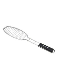 Prestige BBQ Vegetable And Shrimp Basket With Reversible Fish Grill Silver/Black 30cm  - Image 3