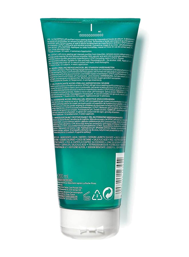 Effaclar Micropeeling Purifying Gel With 2% Salicylic Acid For LHA 200ml - v1679313728/N50412519A_2